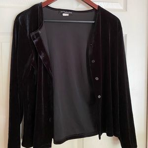 Black velvet cardigan, size M